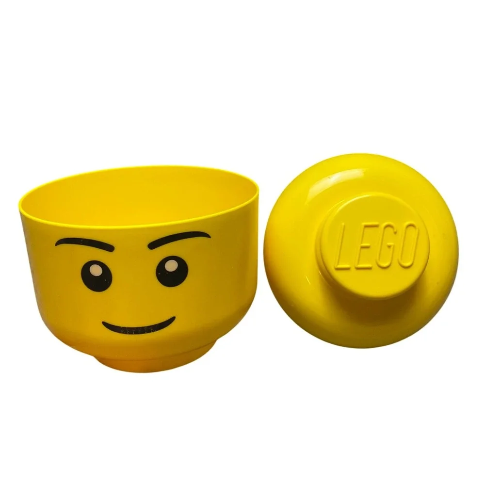 LEGO Iconic Storage Head Small Yellow Container Organizer Collectible New in Box